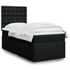vidaXL Κρεβάτι Boxspring με Στρώμα Μαύρο 80 x 200 εκ. Υφασμάτινο