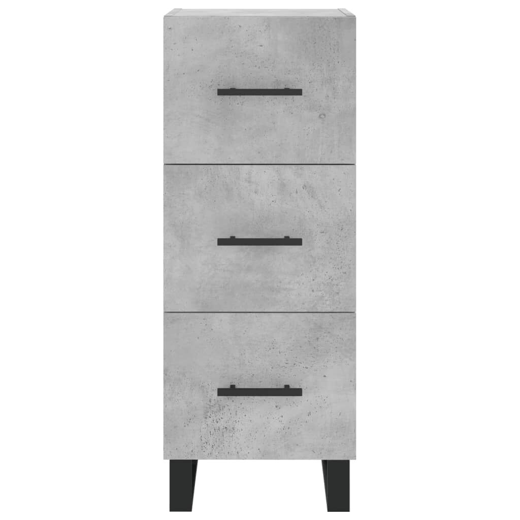 vidaXL Ντουλάπι Γκρι Σκυροδέματος 34,5x34x180 εκ. Επεξεργασμένο Ξύλο