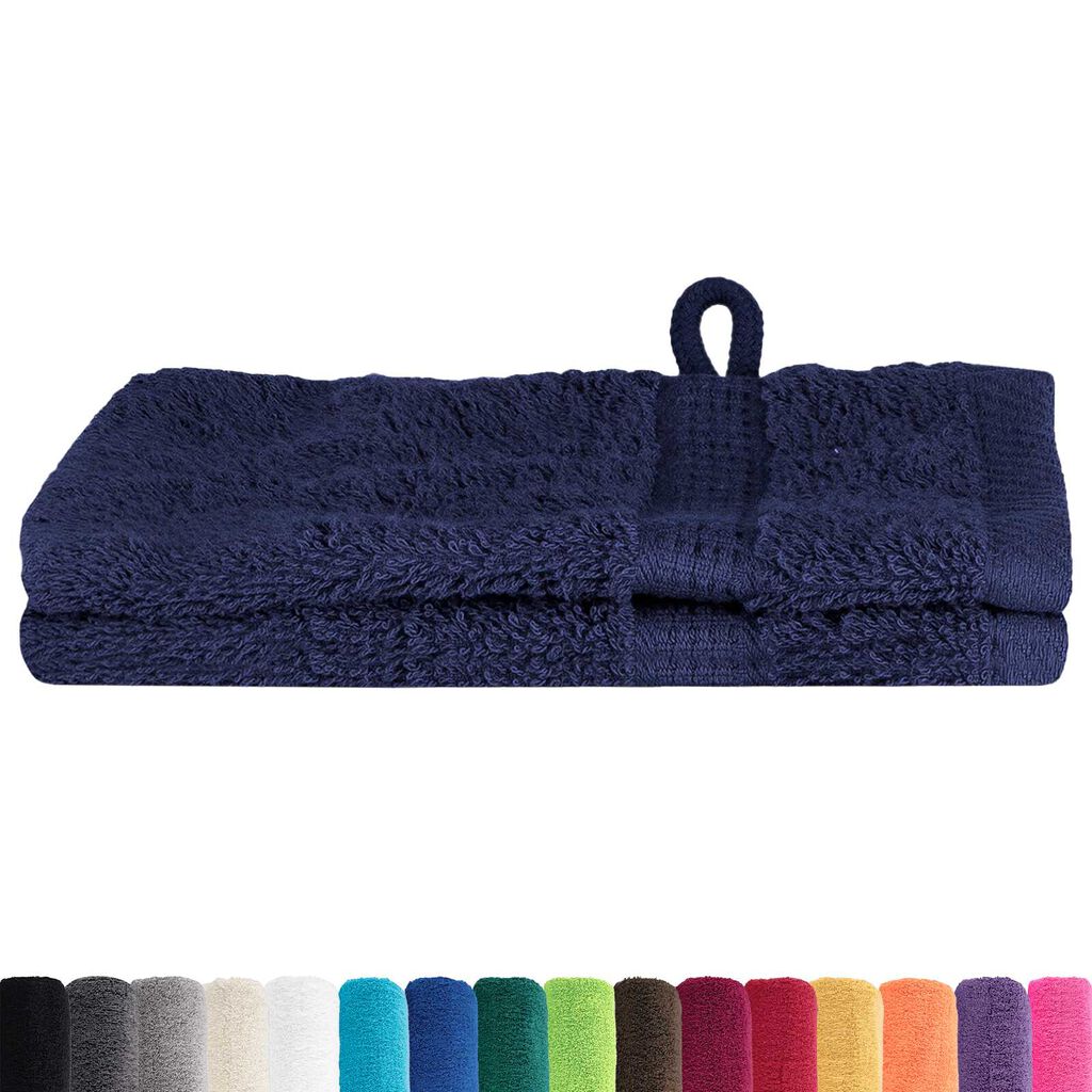 vidaXL Πετσέτες 2 pcs Ναυτικό μπλε 15 x 21 cm Βαμβάκι
