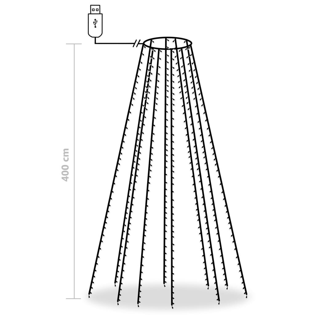 vidaXL Χριστουγεννιάτικα Λαμπάκια Χταπόδι 400 LED Μπλε 400 εκ.