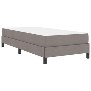 vidaXL Κρεβάτι με ελατήρια με στρώμα Taupe 100 x 200 cm ύφασμα