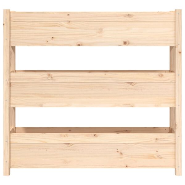 vidaXL Ζαρντινιέρα 112 x 25 x 104,5 εκ. από Μασίφ Ξύλο Πεύκου