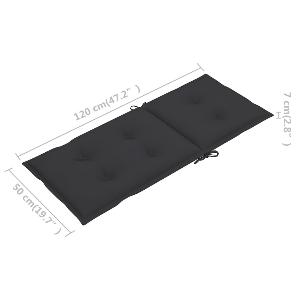 vidaXL Καρέκλες Κήπου 6 τεμ. από Μασίφ Ξύλο Teak με Ανθρακί Μαξιλάρια