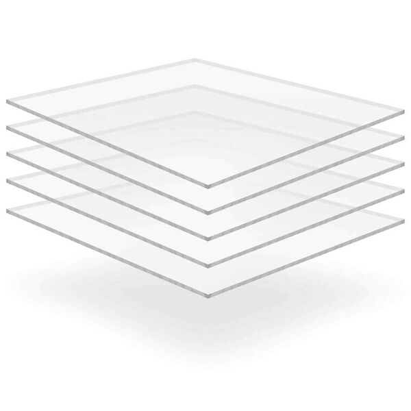 vidaXL Φύλλα Ακρυλικού Γυαλιού 5 pcs Διαφανές 40 x 60 cm Ακρυλικό