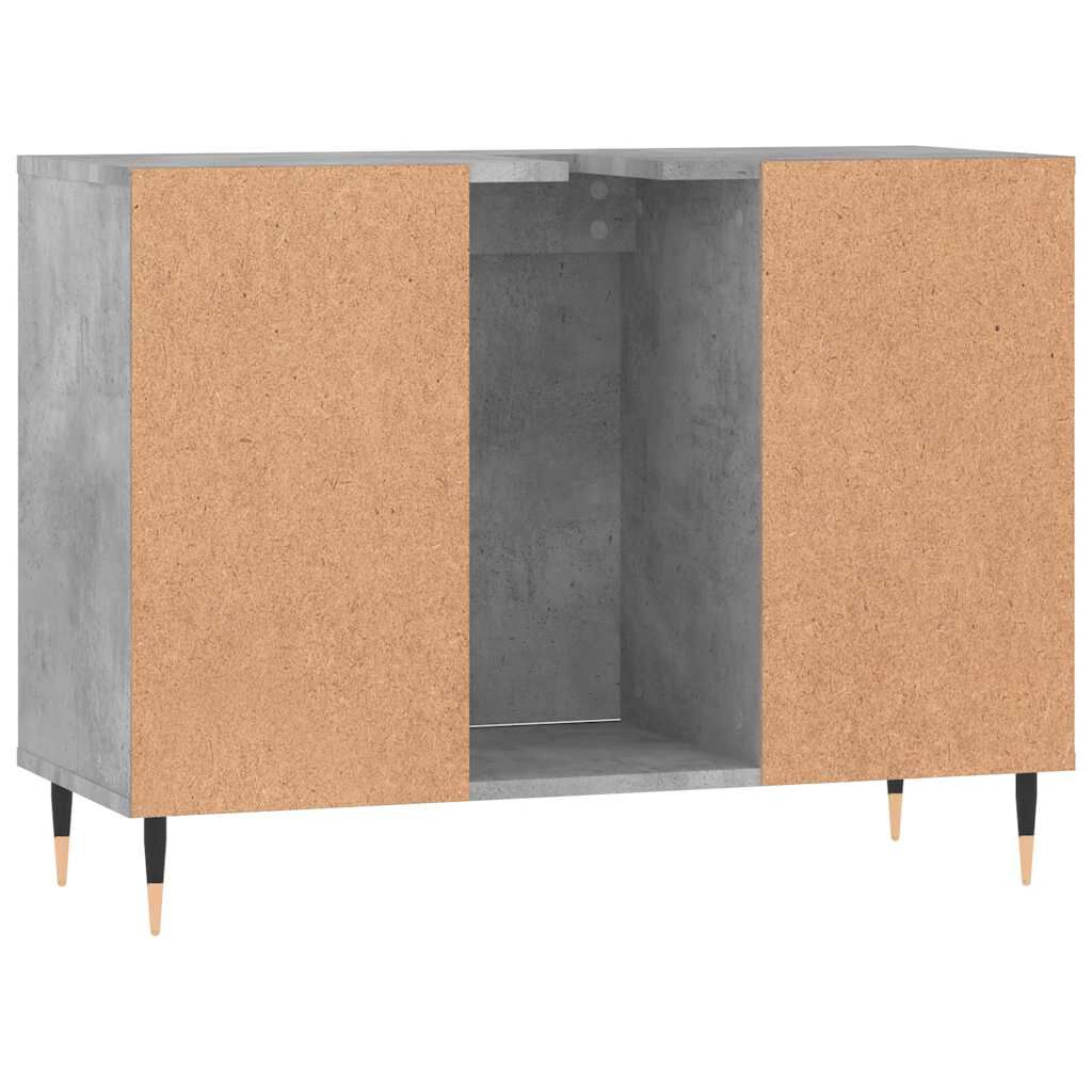 vidaXL Ντουλάπι Μπάνιου Γκρι Σκυροδέματος 80x33x60 εκ. Επεξ. Ξύλο