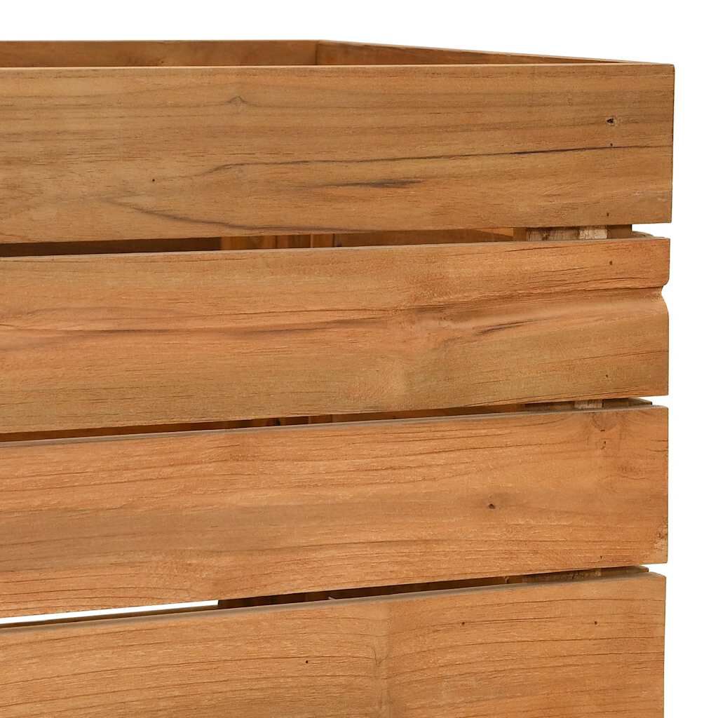 vidaXL Ζαρντινιέρα Υπερυψωμένη 100x40x72 εκ. Ανακυκλ. Ξύλο Teak/Ατσάλι