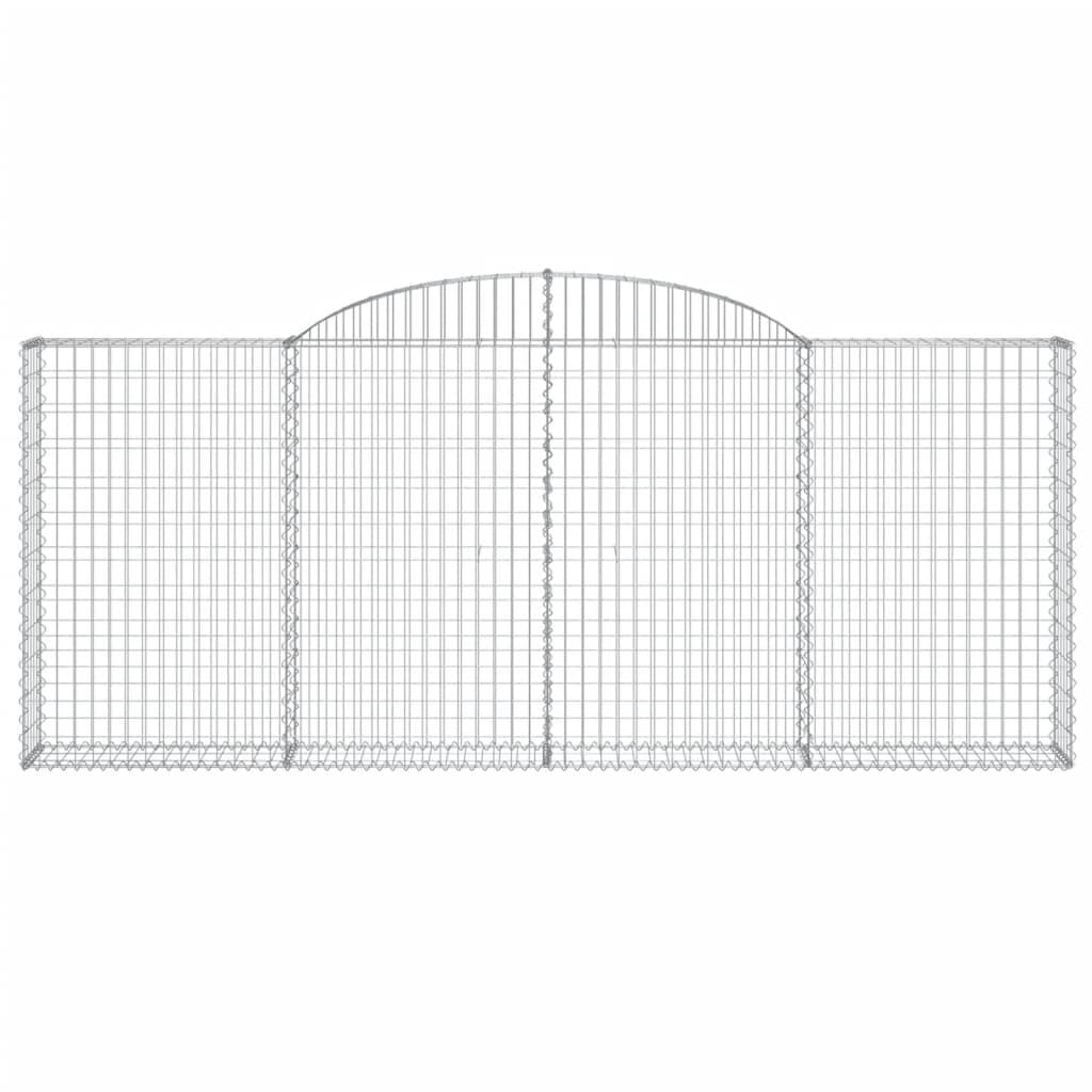 vidaXL Συρματοκιβώτια Τοξωτά 5 τεμ. 300x30x120/140 εκ. Γαλβαν. Ατσάλι