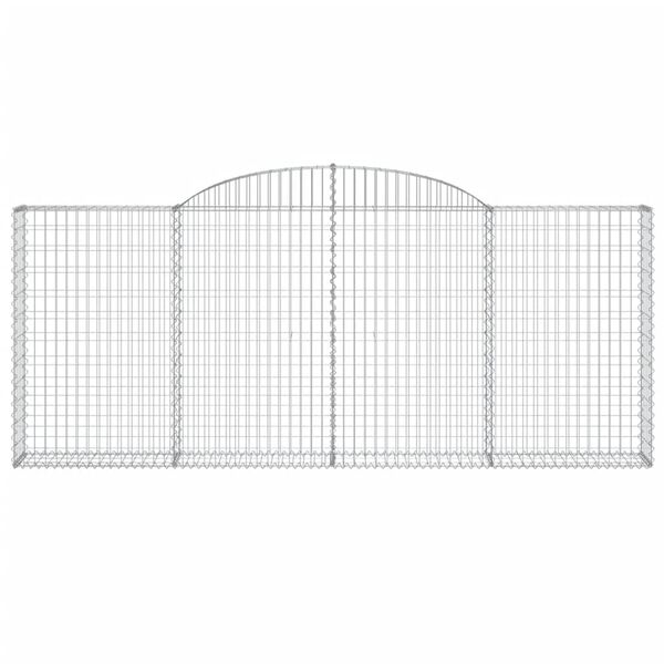 vidaXL Συρματοκιβώτια Τοξωτά 5 τεμ. 300x30x120/140 εκ. Γαλβαν. Ατσάλι