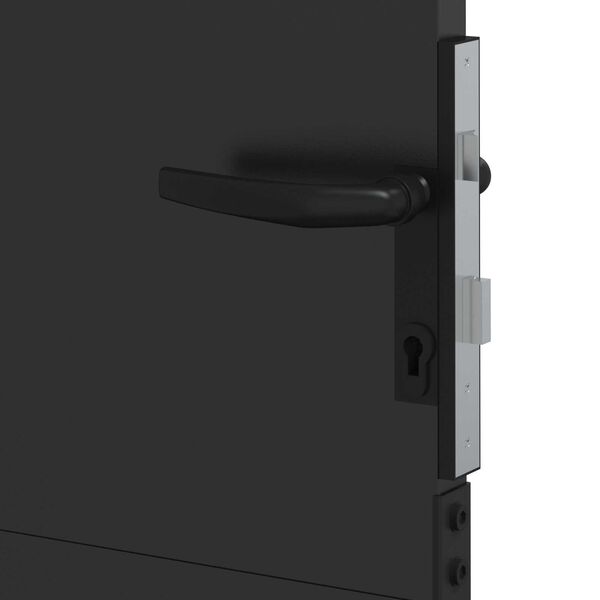 vidaXL Πύλη Κήπου Μαύρο 105 x 125 cm Ατσάλι με Επικάλυψη Πούδρας