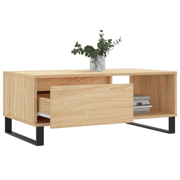 vidaXL Τραπεζάκι Σαλονιού Sonoma Δρυς 90x50x36,5 εκ. Επεξεργασμ. Ξύλο