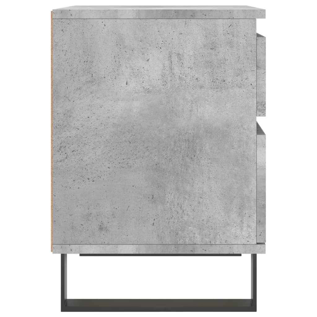 vidaXL Κομοδίνο Γκρι Σκυροδέματος 40 x 35 x 50 εκ. από Επεξεργ. Ξύλο