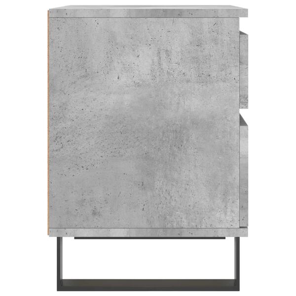 vidaXL Κομοδίνο Γκρι Σκυροδέματος 40 x 35 x 50 εκ. από Επεξεργ. Ξύλο