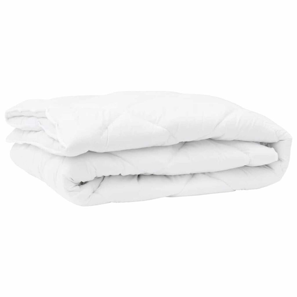 vidaXL Σετ Κουβέρτας με μαξιλάρι 3 pcs Λευκό 200 x 220 cm Μικροΐνες