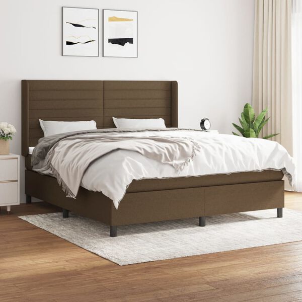 vidaXL &Kappa;&rho;&epsilon;&beta;ά&tau;&iota; Boxspring &mu;&epsilon; &Sigma;&tau;&rho;ώ&mu;&alpha; &Sigma;&kappa;&omicron;ύ&rho;&omicron; &Kappa;&alpha;&phi;έ 160x200 &epsilon;&kappa; &Upsilon;&phi;&alpha;&sigma;&mu;ά&tau;&iota;&nu;&omicron;