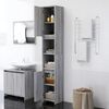 vidaXL Ντουλάπι Μπάνιου Γκρι Sonoma 30x30x183,5 εκ. Επεξεργασμένο Ξύλο