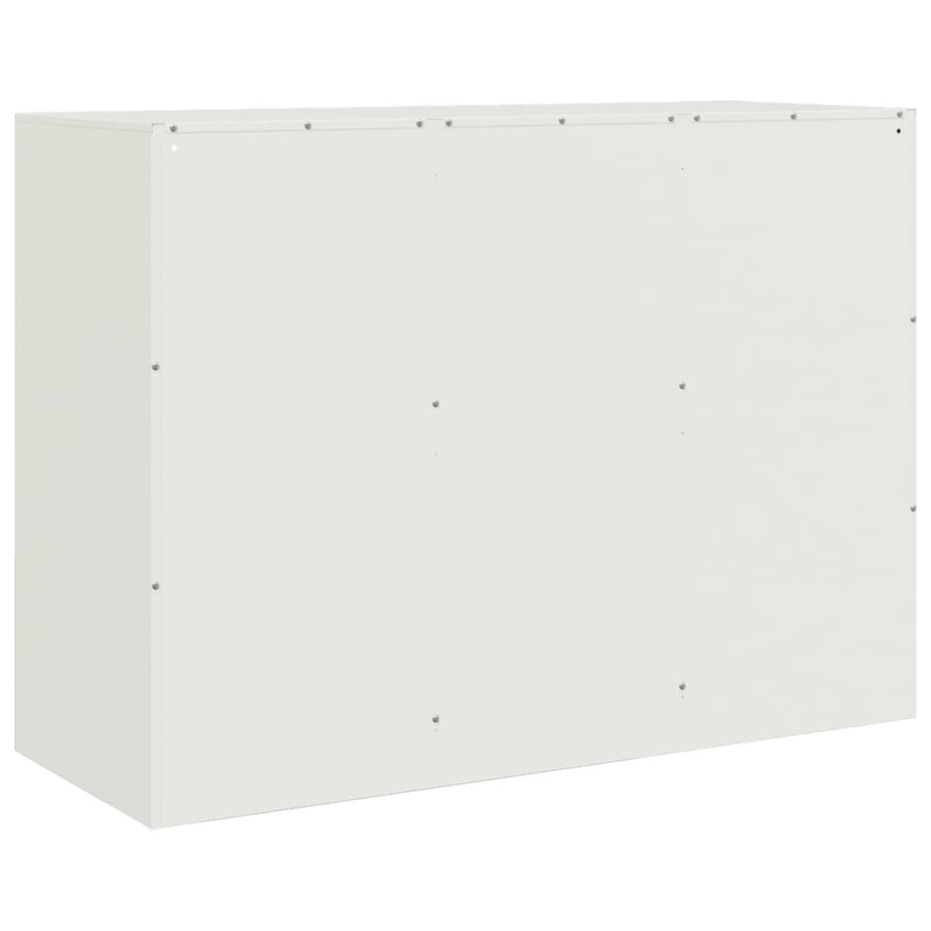 vidaXL Μπουφές Λευκός 99x39x73 εκ. από Ατσάλι