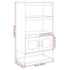 vidaXL Highboard Ανθρακί 68x39x123 cm Χάλυβας