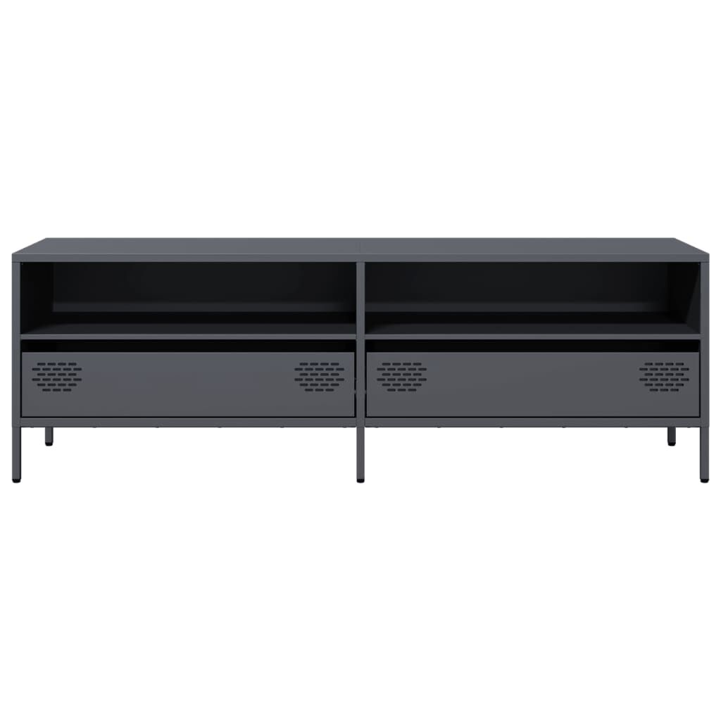 vidaXL Έπιπλο Τηλεόρασης Ανθρακί 135x39x43,5 εκ. Ατσάλι Ψυχρής Έλασης