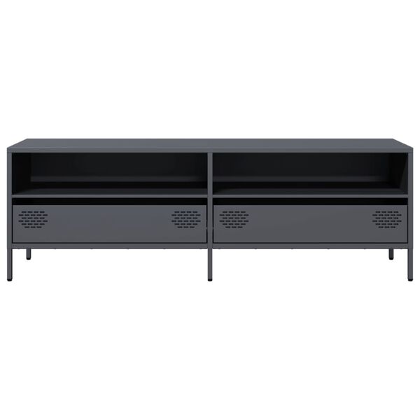 vidaXL Έπιπλο Τηλεόρασης Ανθρακί 135x39x43,5 εκ. Ατσάλι Ψυχρής Έλασης