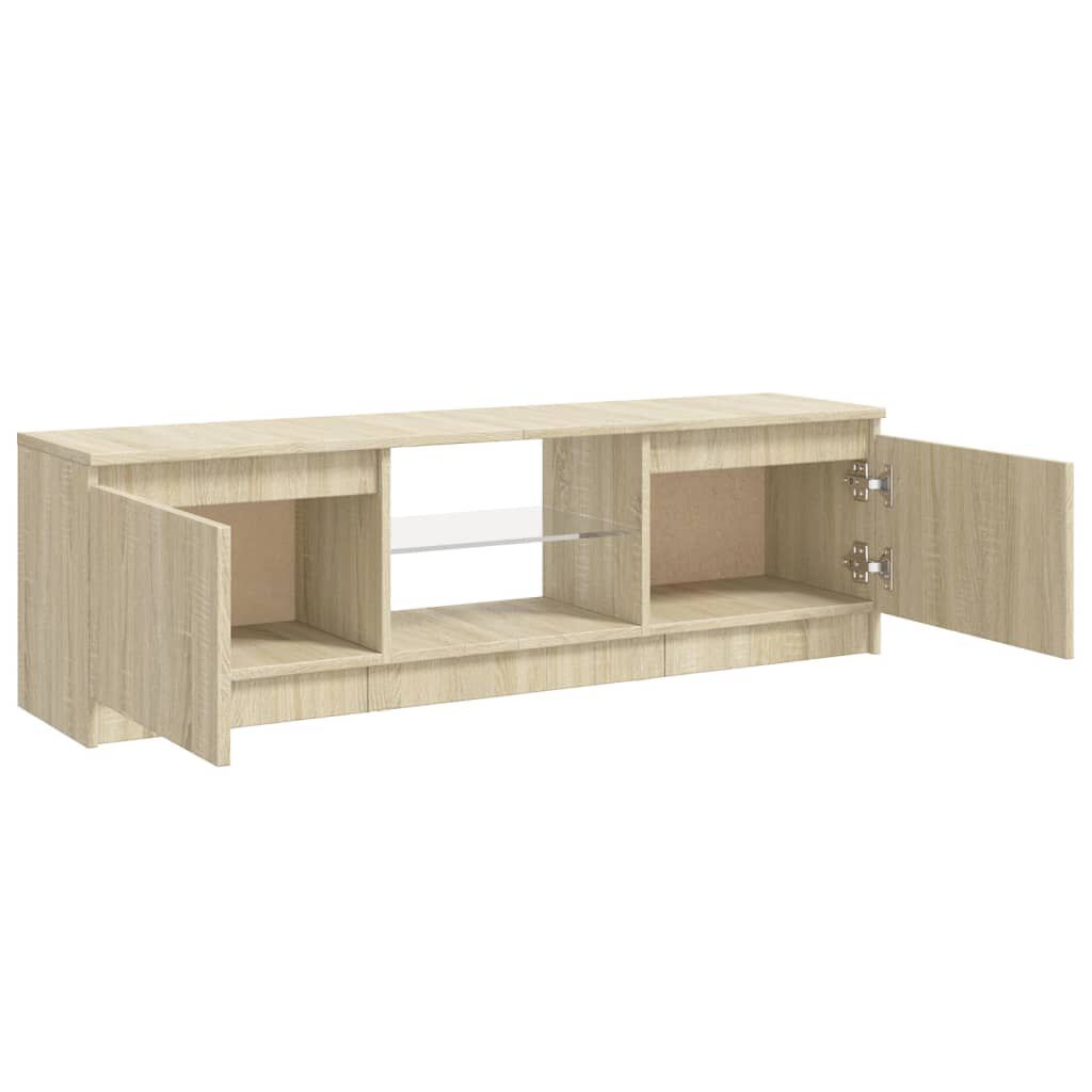 vidaXL Έπιπλο Τηλεόρασης με LED Sonoma Δρυς 120 x 30 x 36 εκ.