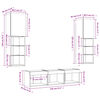 vidaXL Έπιπλα Τοίχου Τηλεόρασης 5 τεμ. LED Sonoma Δρυς από Επεξ. Ξύλο