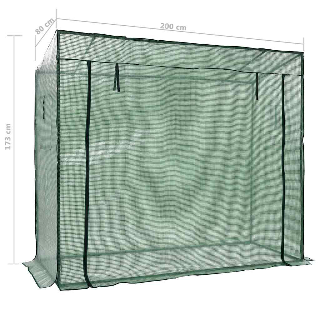 vidaXL Θερμοκήπιο Walk-in 200 x 80 x 173 εκ.