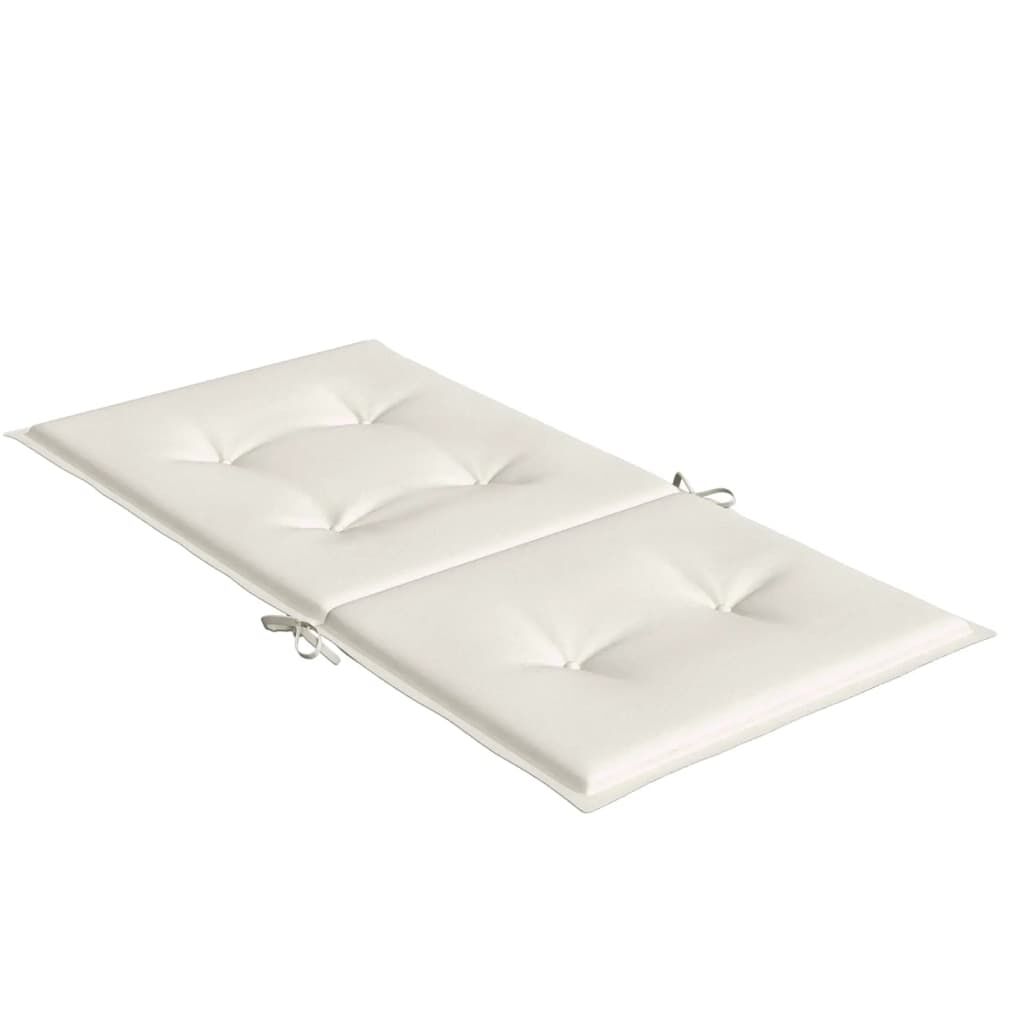 vidaXL Μαξιλάρια Καρέκλας με Πλάτη 2 τεμ. Κρεμ 100x50x4 εκ. Ύφασμα