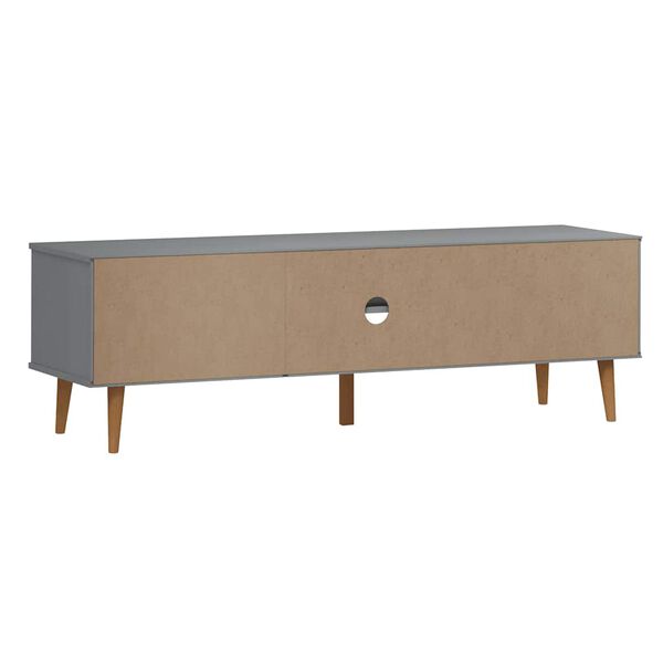 vidaXL Έπιπλο Τηλεόρασης MOLDE Γκρι 158x40x49 εκ. Μασίφ Ξύλο Πεύκου