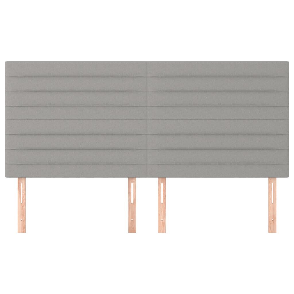 vidaXL Κεφαλάρια Κρεβατιού 4 τεμ.Αν. Γκρι 100x5x78/88 εκ. Υφασμάτινο