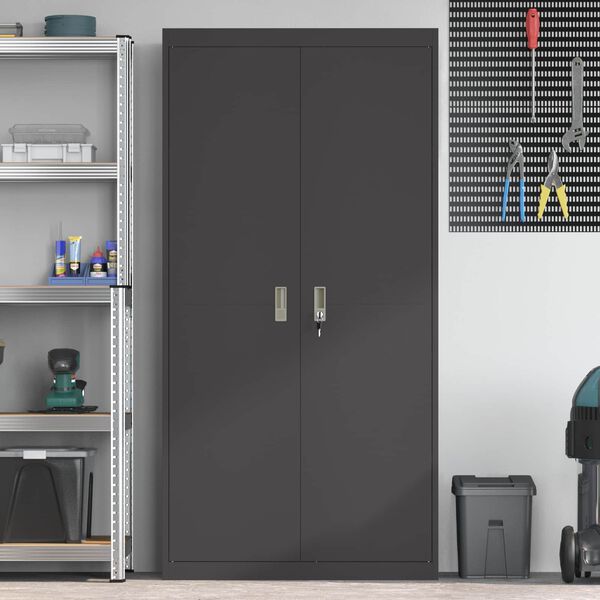 vidaXL &Nu;&tau;&omicron;&upsilon;&lambda;ά&pi;&iota; &alpha;&pi;&omicron;&theta;ή&kappa;&epsilon;&upsilon;&sigma;&eta;&sigmaf; &mu;&epsilon; &alpha;&pi;&omicron;&theta;ή&kappa;&epsilon;&upsilon;&sigma;&eta; 2 pcs &Mu;&alpha;ύ&rho;&omicron; 90 x 40 x 180 cm