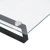 vidaXL Βάση Οθόνης Μαύρη 40x20x8 εκ. από Ψημένο Γυαλί και Μέταλλο