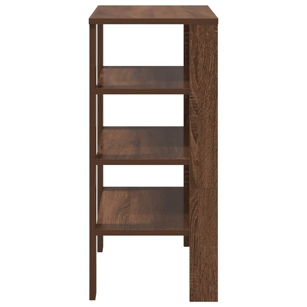 vidaXL Ράφι παπουτσιών καφέ δρυς 61x32x70 cm Κατασκευασμένο ξύλο
