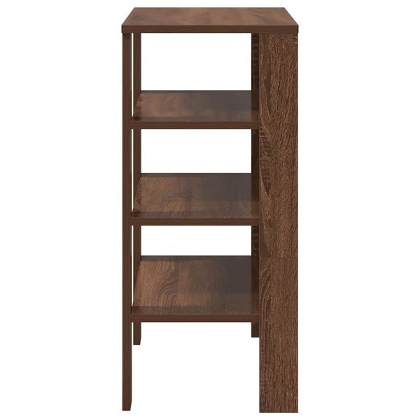 vidaXL Ράφι παπουτσιών καφέ δρυς 61x32x70 cm Κατασκευασμένο ξύλο