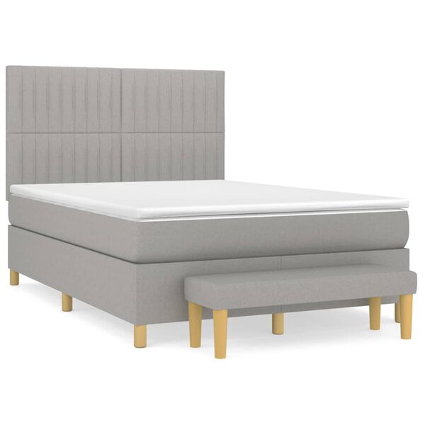 vidaXL &Kappa;&rho;&epsilon;&beta;ά&tau;&iota; Boxspring &mu;&epsilon; &Sigma;&tau;&rho;ώ&mu;&alpha; &Alpha;&nu;&omicron;&iota;&chi;&tau;ό &Gamma;&kappa;&rho;&iota; 140x200 &epsilon;&kappa;. &Upsilon;&phi;&alpha;&sigma;&mu;ά&tau;&iota;&nu;&omicron;