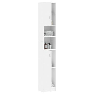 vidaXL Στήλη Μπάνιου Λευκή 32 x 25,5 x 190 εκ. από Επεξ. Ξύλο