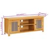 vidaXL Έπιπλο Τηλεόρασης 110 x 35 x 44 εκ. από Μασίφ Ξύλο Δρυός