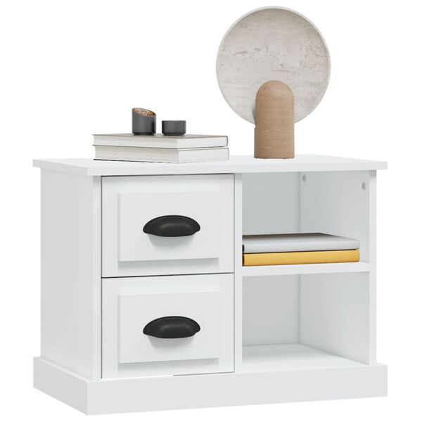 vidaXL Κομοδίνο Λευκό 60 x 35,5 x 45 εκ.