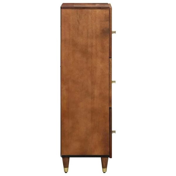 vidaXL Highboard με συρτάρι Καφέ 40 x 33.5 x 110 εκ Μασίφ ξύλο μάνγκο