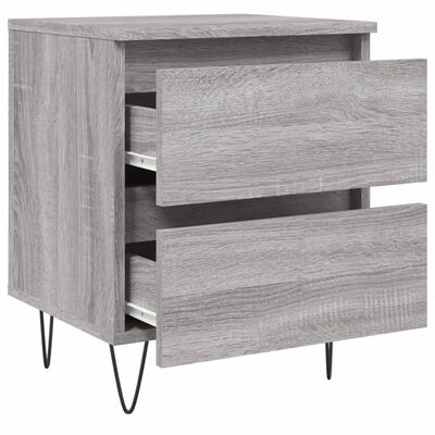 vidaXL Κομοδίνα 2 τεμ. Γκρι Sonoma 40x35x50 εκ. από Επεξεργασμένο Ξύλο