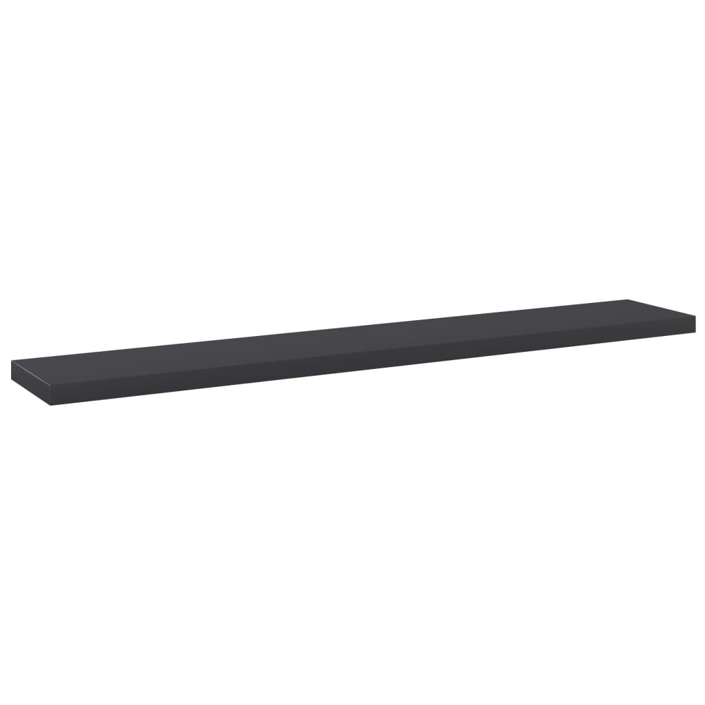 vidaXL Ράφια Βιβλιοθήκης 4 τεμ. Γκρι 60x10x1,5 εκ. από Μοριοσανίδα