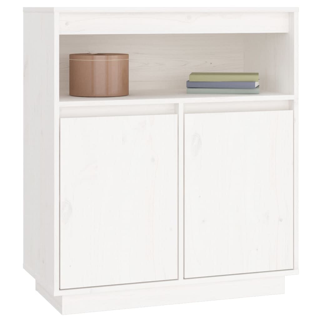 vidaXL Συρταριέρα Λευκή 70x34x80 εκ. από Μασίφ Ξύλο Πεύκου