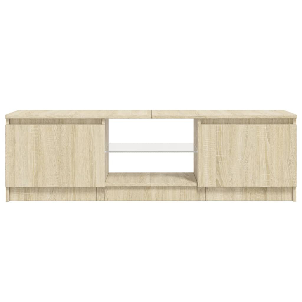 vidaXL Έπιπλο Τηλεόρασης με LED Sonoma Δρυς 120 x 30 x 36 εκ.