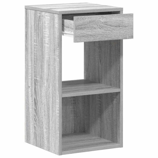 vidaXL Κομοδίνο με συρτάρι Γκρι Sonoma 35x34x66,5 εκ.