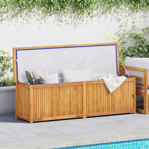 vidaXL Μπαούλο Κήπου 175 x 50 x 55 εκ. από Μασίφ Ξύλο Teak