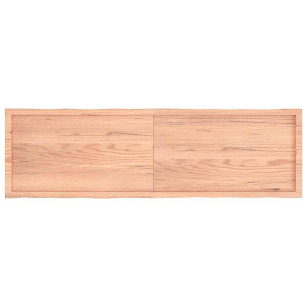 vidaXL Επιφ Τραπεζιού Αν Καφέ 180x50x(2-4)εκ.Ακατέργ. Μασίφ Ξύλο Δρυός