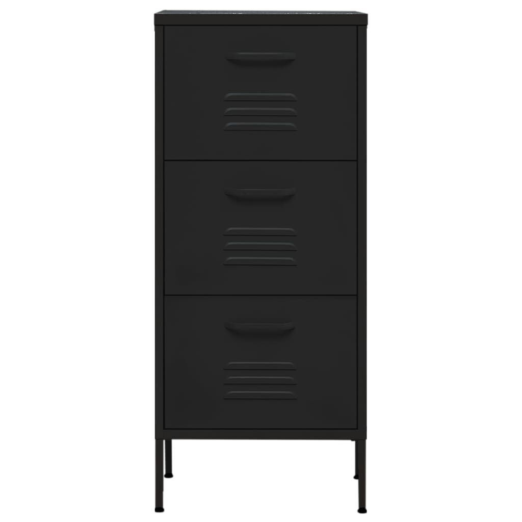 vidaXL Ντουλάπι Αποθήκευσης Μαύρο 42,5x35x101,5 εκ. από Ατσάλι