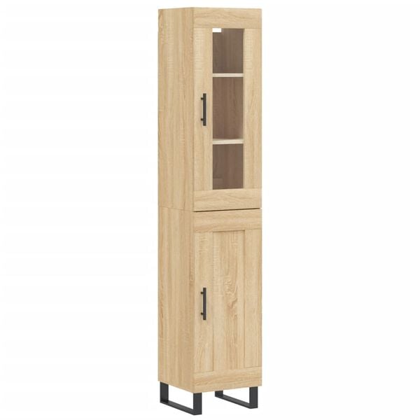 vidaXL Μπουφές Sonoma δρυς 34,5 x 34 x 180 εκ. από Επεξεργασμένο Ξύλο