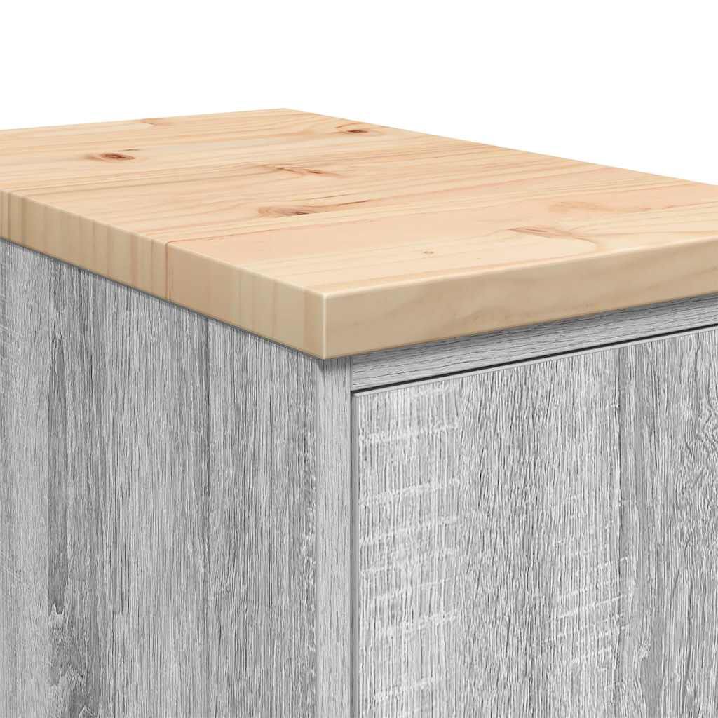 vidaXL ντουλάπι αποθήκευσης γκαράζ 30x51x85 εκ μασίφ ξύλο πεύκο