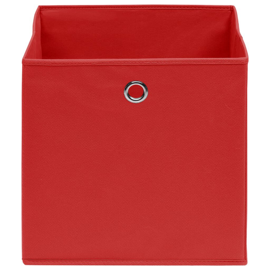 vidaXL Κουτιά Αποθήκευσης 4 τεμ. Κόκκινα 32 x 32 x 32 εκ. Υφασμάτινα