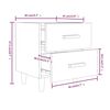 vidaXL Κομοδίνο Γκρι Σκυροδέματος 40 x 35 x 47,5 εκ.